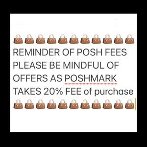 REMINDER POSHMARK FEES